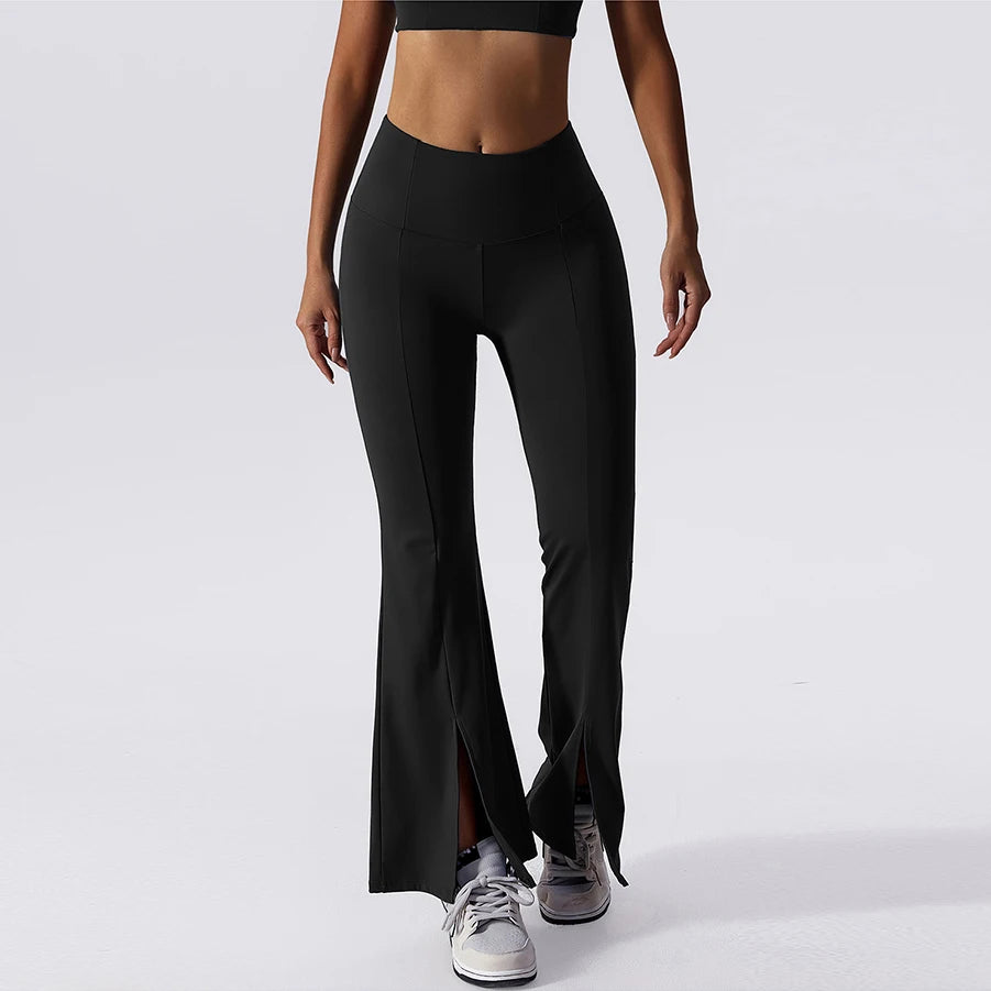 New Arrived Workout Wear 3 Piece Set Gym Clothing Fitness Sport Bra Flared Pants Yoga Set Bra Legging Sets