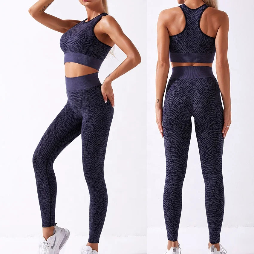 Wholesale Seamless Gym Clothing for Women Workout Yoga Set High Waist Fitness Yoga Bra Legging Set