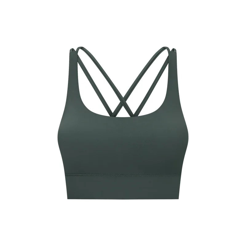 Strong Supportive Lady Workout Sports Bra Gym Clothing Leggings Bra Set
