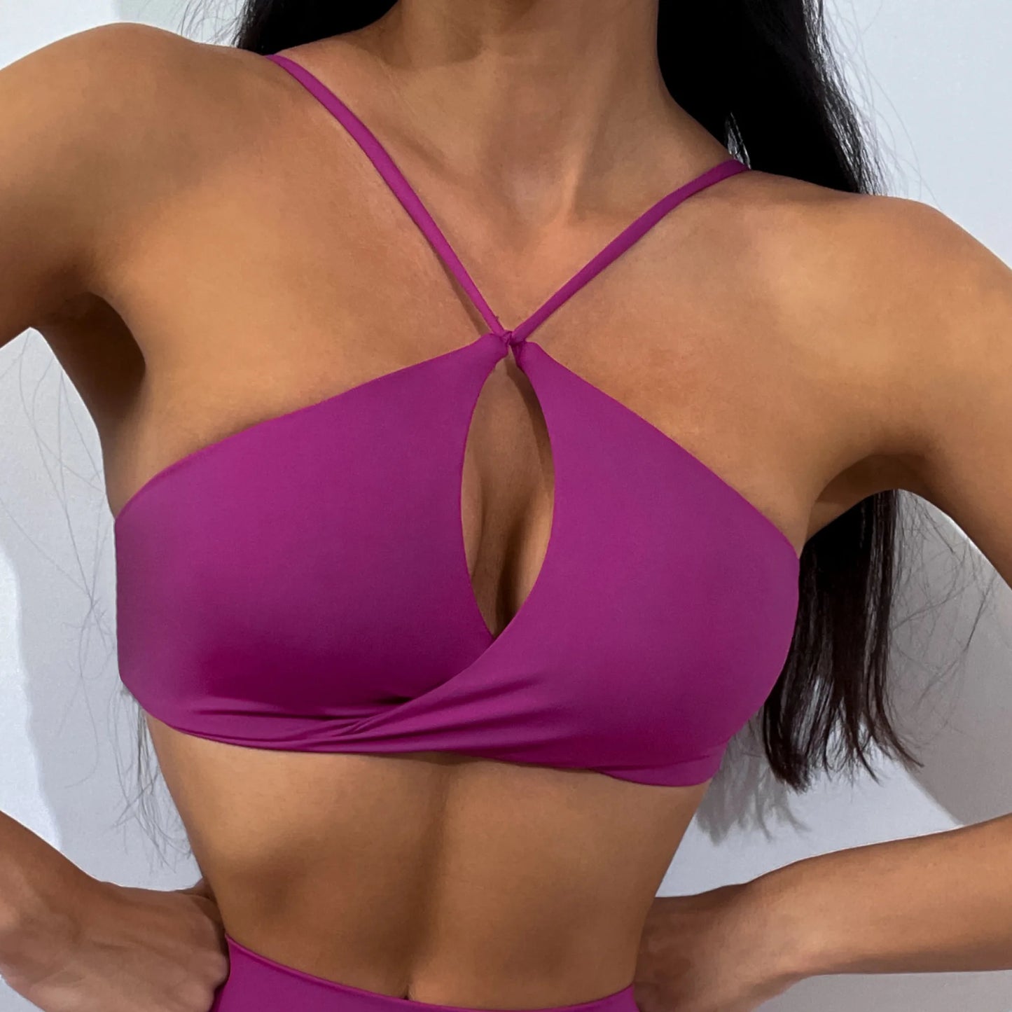 INS Fashion Front Cross Sexy Bra Breathable Yoga Suits Women Scrunch Butt Leggings Sets for Women Gym Clothing Sets Women