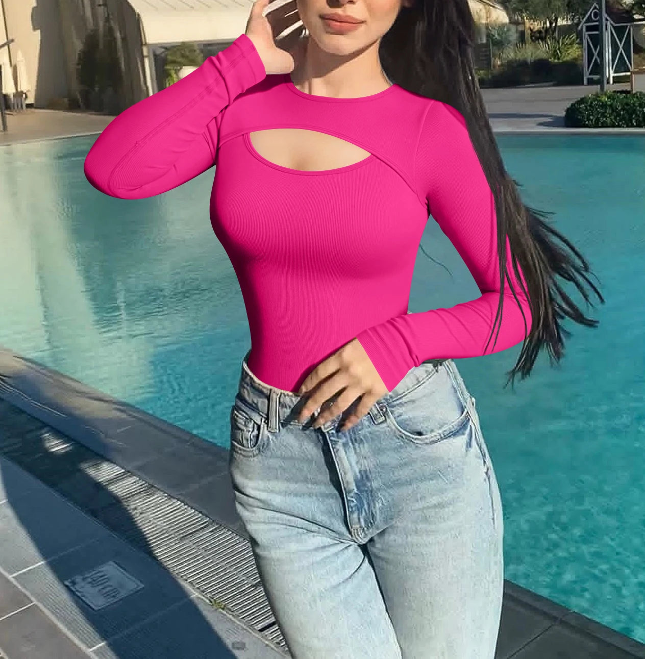 Wholesale Long Sleeved Yoga Wear Woman Unique Design Gym Clothing Sport Bodysuits