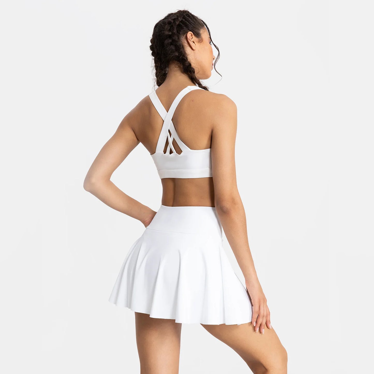 Ladies Sportswear Fitness Gym Clothing Pleated Running Workout Tennis Skirt