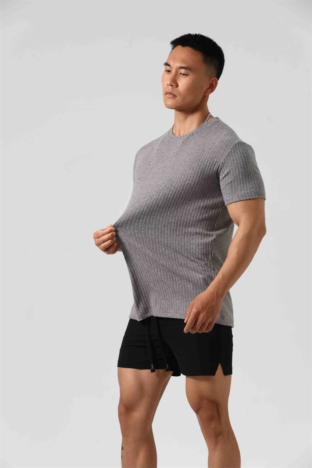 GANYANR Gym Clothing Men Running T-shirt Summer Golf Wear Active Fitness Short Sleeve Sports Bodybuilding Training Yoga Cool Tee
