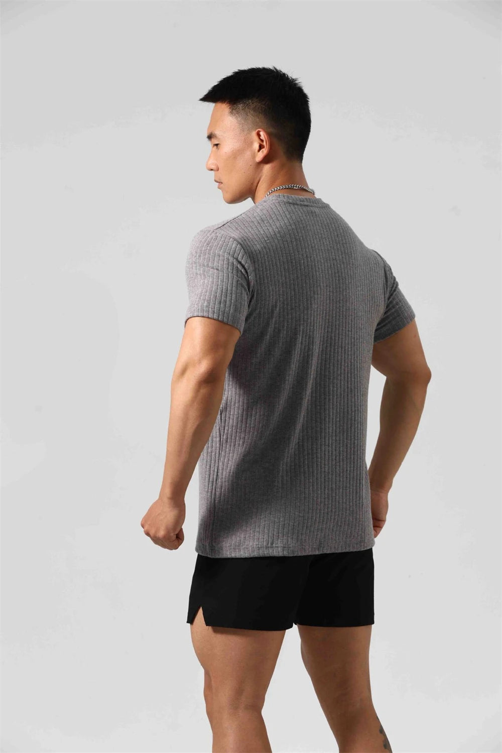 GANYANR Gym Clothing Men Running T-shirt Summer Golf Wear Active Fitness Short Sleeve Sports Bodybuilding Training Yoga Cool Tee