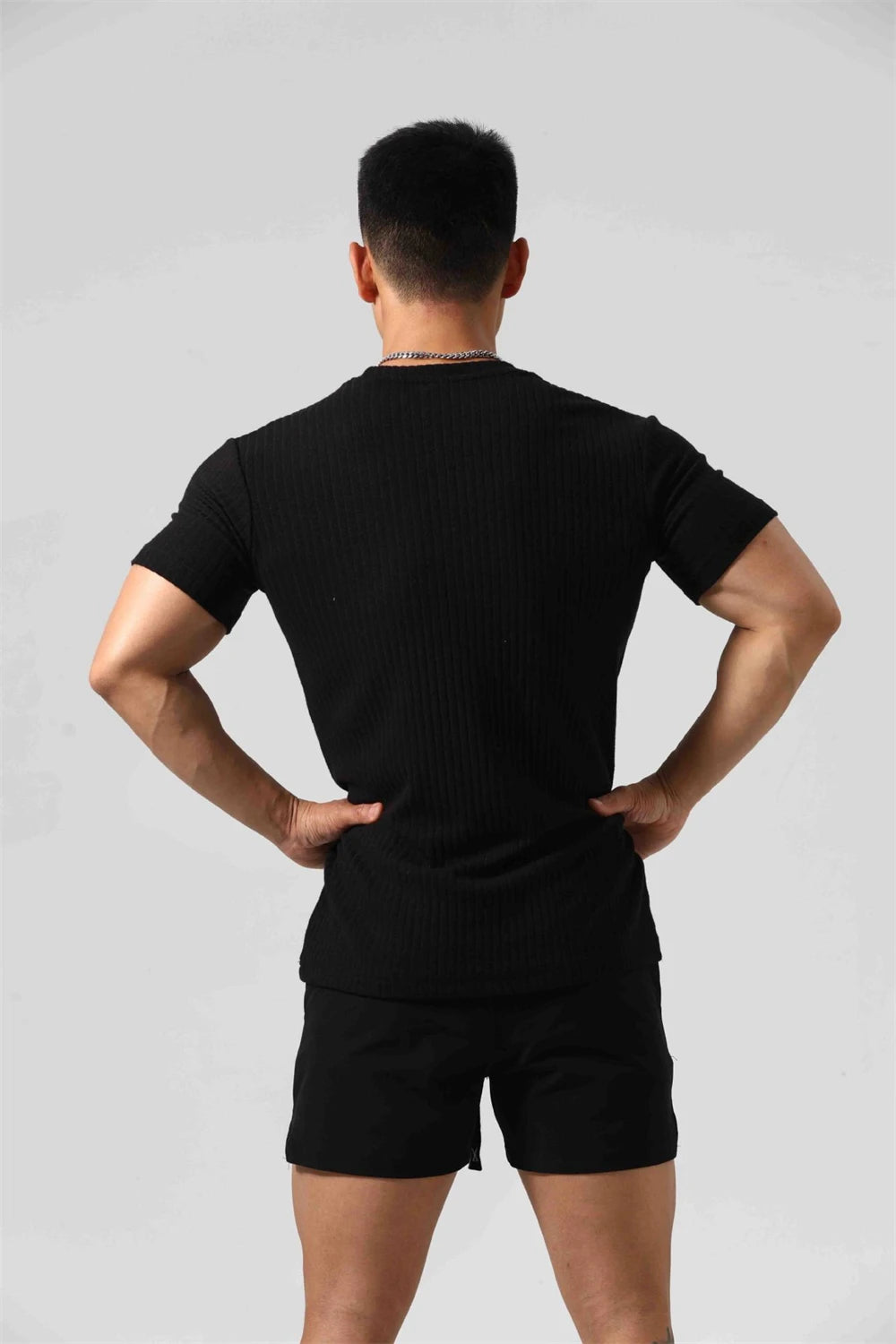 GANYANR Gym Clothing Men Running T-shirt Summer Golf Wear Active Fitness Short Sleeve Sports Bodybuilding Training Yoga Cool Tee