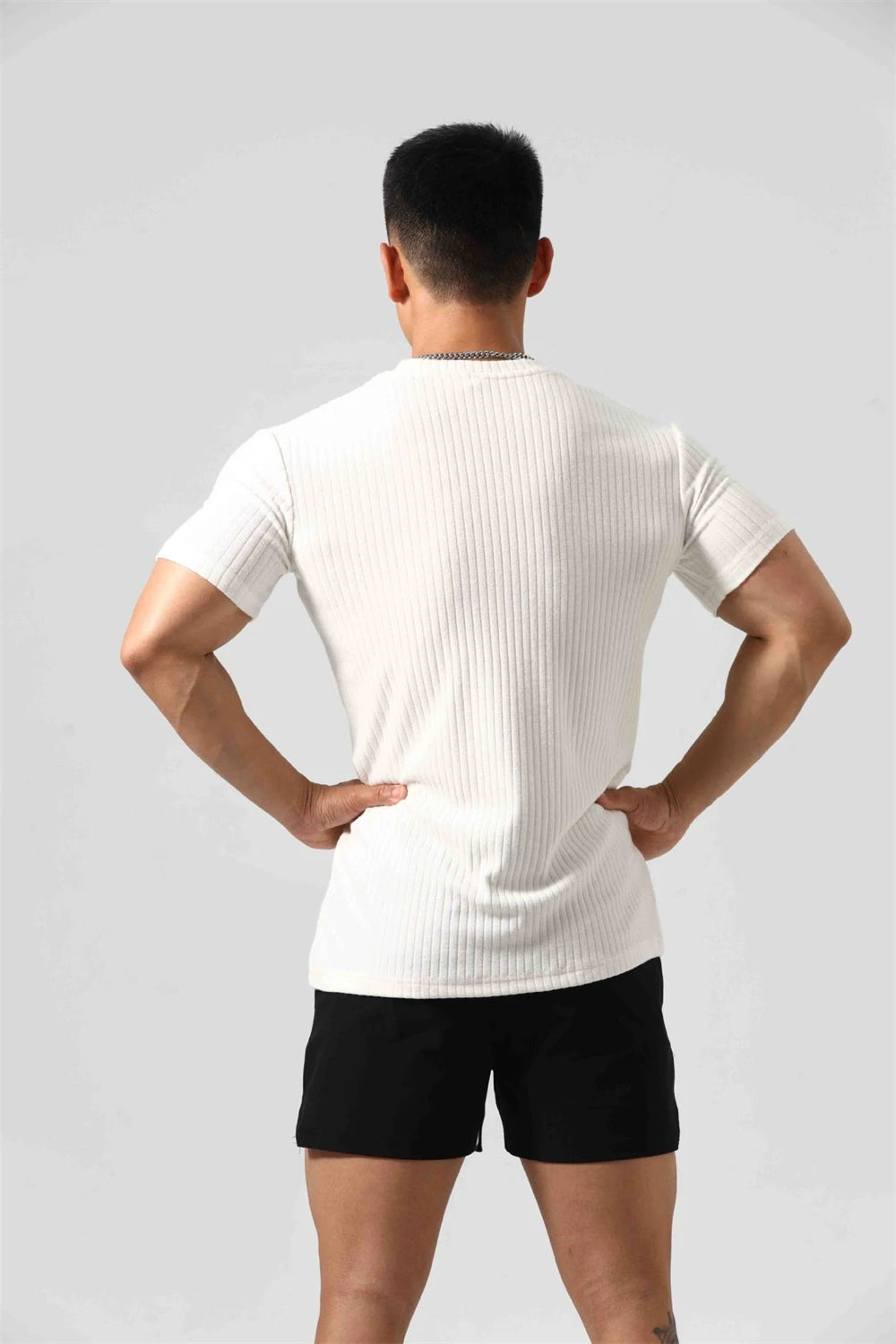 GANYANR Gym Clothing Men Running T-shirt Summer Golf Wear Active Fitness Short Sleeve Sports Bodybuilding Training Yoga Cool Tee