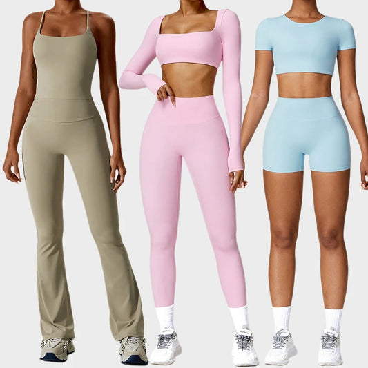 Custom Yoga Suit Sports Women Gym Clothing Fitness Leggings Pants Workout Tight Jumpsuit Yoga Sets