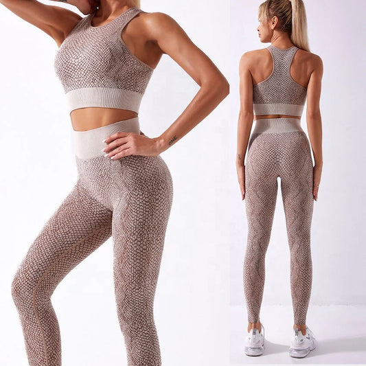 Wholesale Seamless  Gym Clothing for Women Workout Yoga Set High Waist Fitness Yoga Bra Legging Set