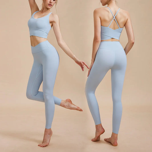 Women 2 Piece Sets 2024 Sports Run Breathable Slim Women Yoga Training Sets Butt Lift Tank Top Gym Clothing Sets for Women