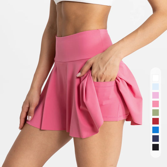 Ladies Sportswear Fitness Gym Clothing Pleated Running Workout Tennis Skirt